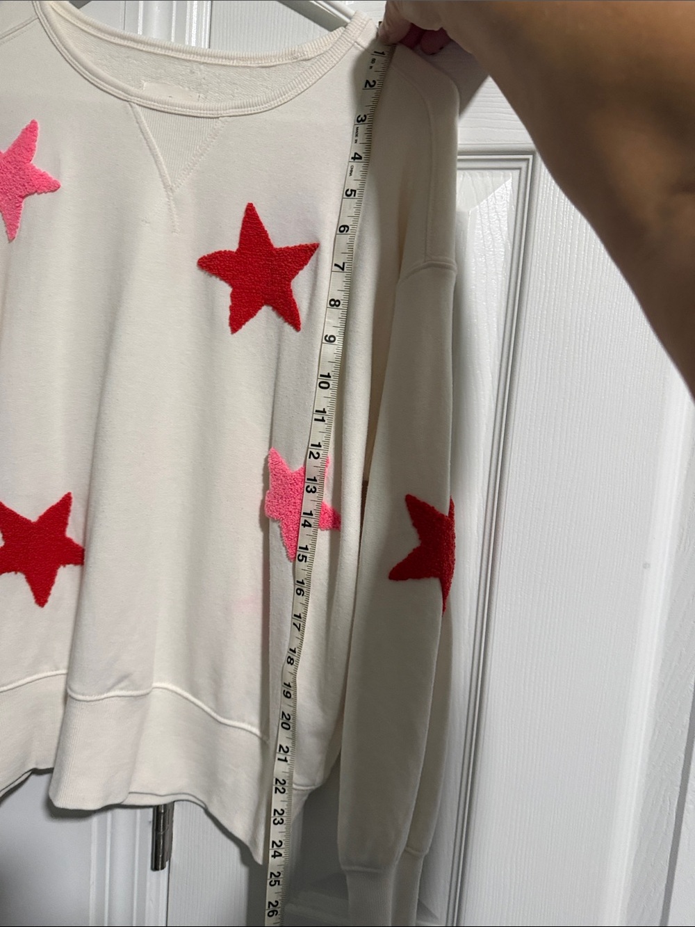 Lou & Grey Star Sweatshirt Women’s Size XS White Red Pink Cozy Lounge Y2K Casual - Picture 6 of 6